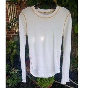 White bell sleeve top